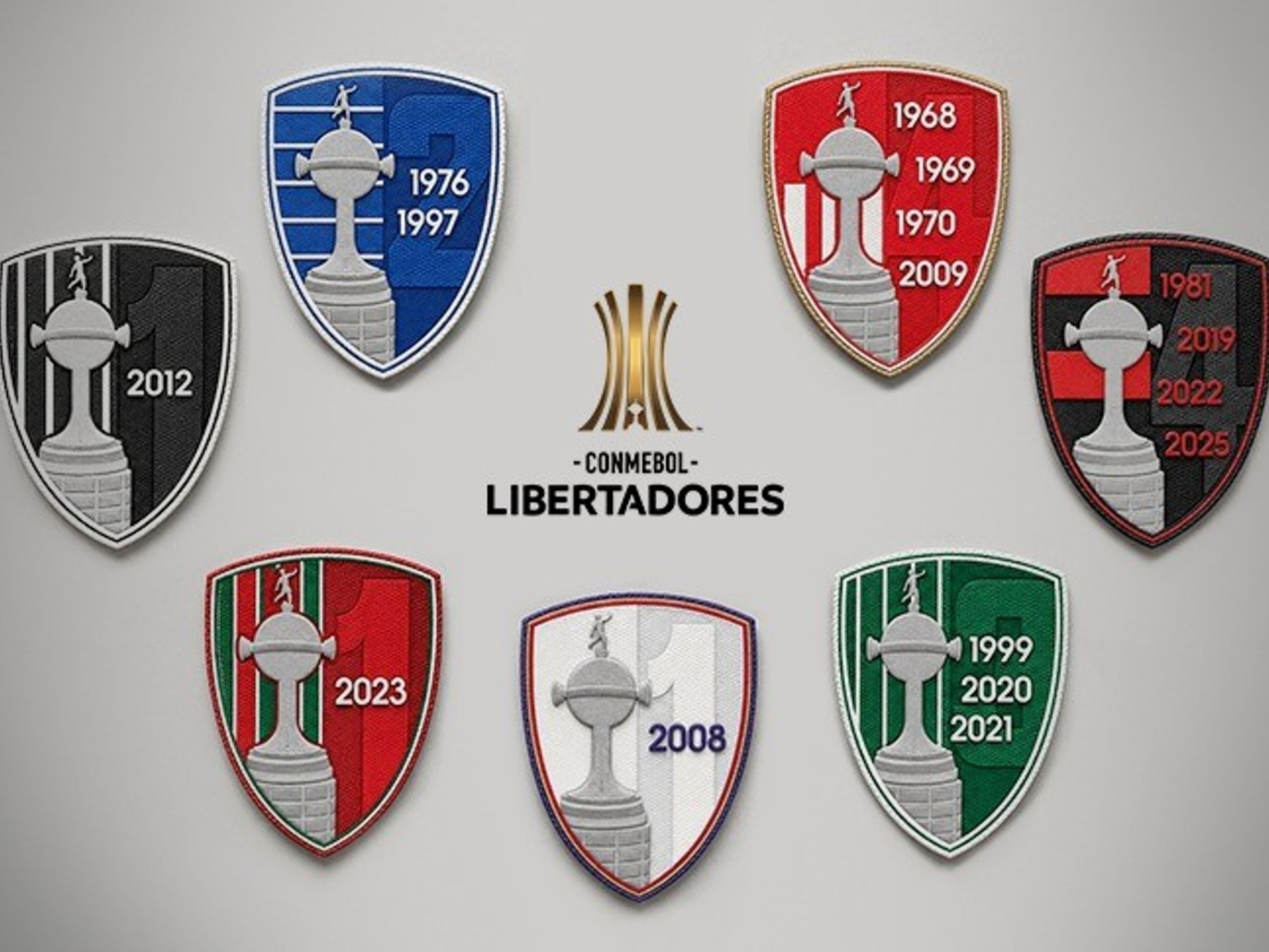 Conmebol rinde homenaje a los campeones de América con parches personalizados para la Libertadores 2026