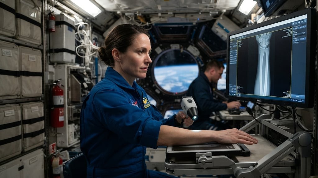 Por primera vez, astronautas toman radiografías en el espacio: un salto para la medicina popular
